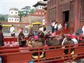 Musiciens devant le Pavillon du Mahayana (le Dashengge)