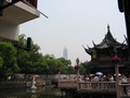 La veille ville, ses touristes et la Tour Jinmao en arrire-plan